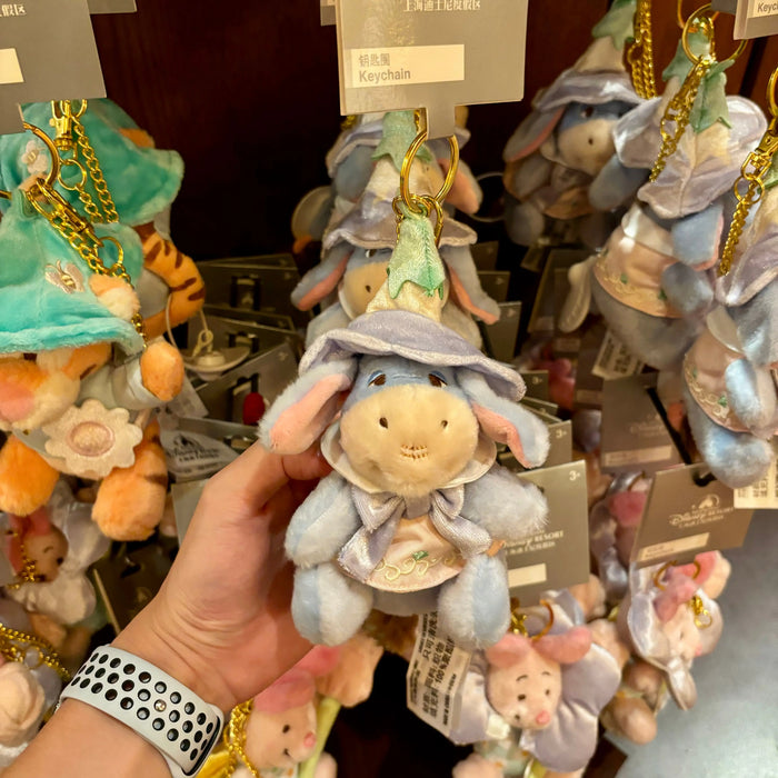 Shanghai Disney 2024 Summer Winnie the Pooh and Eeyore Plush Toy Keychain Gift Shanghai Disney Resort