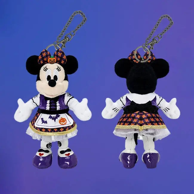 SHDL - 2024 Halloween Mickey & Minnie Plush Keychain Gift Shanghai Disney Resort