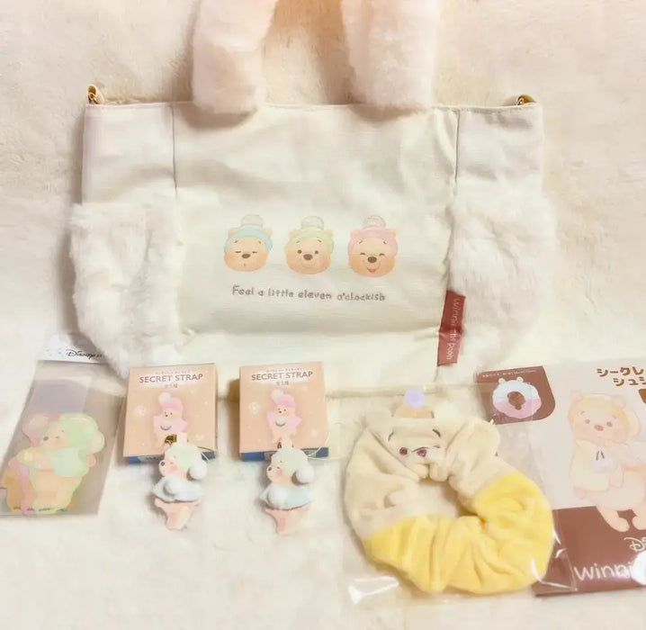 TDR - Winter 2024 ‘WHITE POOH’ Collection – Winnie the Pooh & Friends Plush Keychains Cozy Accessories Tokyo Disney Resort