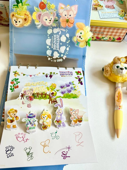 Shanghai Disney 2024 Summer Duffy and LinaBell Notebook Planner Office Supplies - DAYDREAMING LAND