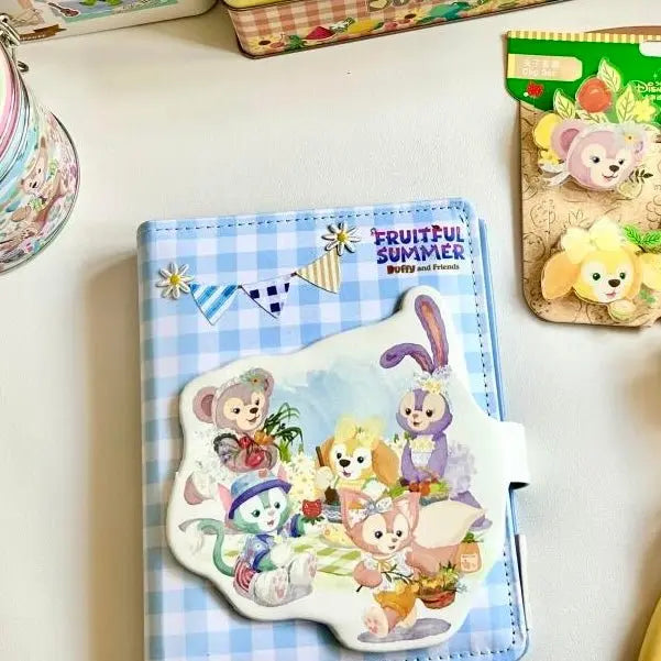 Shanghai Disney 2024 Summer Duffy and LinaBell Notebook Planner Office Supplies - DAYDREAMING LAND