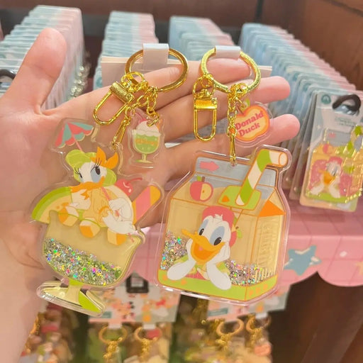 Shanghai Disney 2024 Summer Mickey, Donald Duck & Daisy Liquid Keychain Set - DAYDREAMING LAND