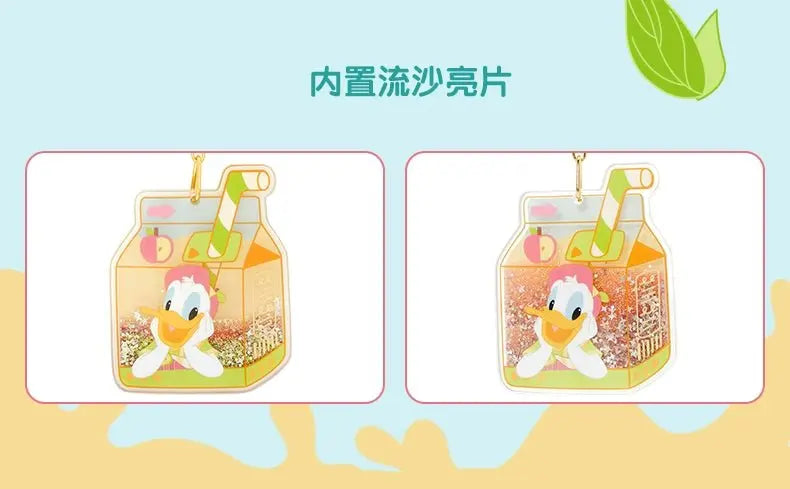 Shanghai Disney 2024 Summer Mickey, Donald Duck & Daisy Liquid Keychain Set - DAYDREAMING LAND