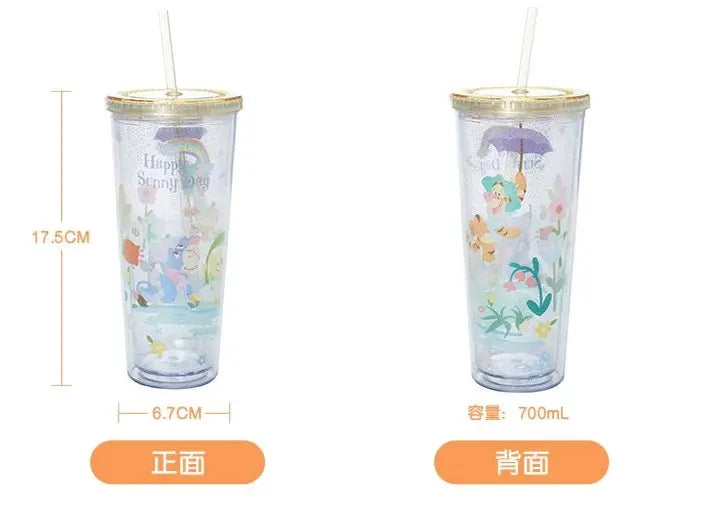 Shanghai Disney 2024 Summer Winnie the Pooh Straw Cup Office Summer Cup - DAYDREAMING LAND